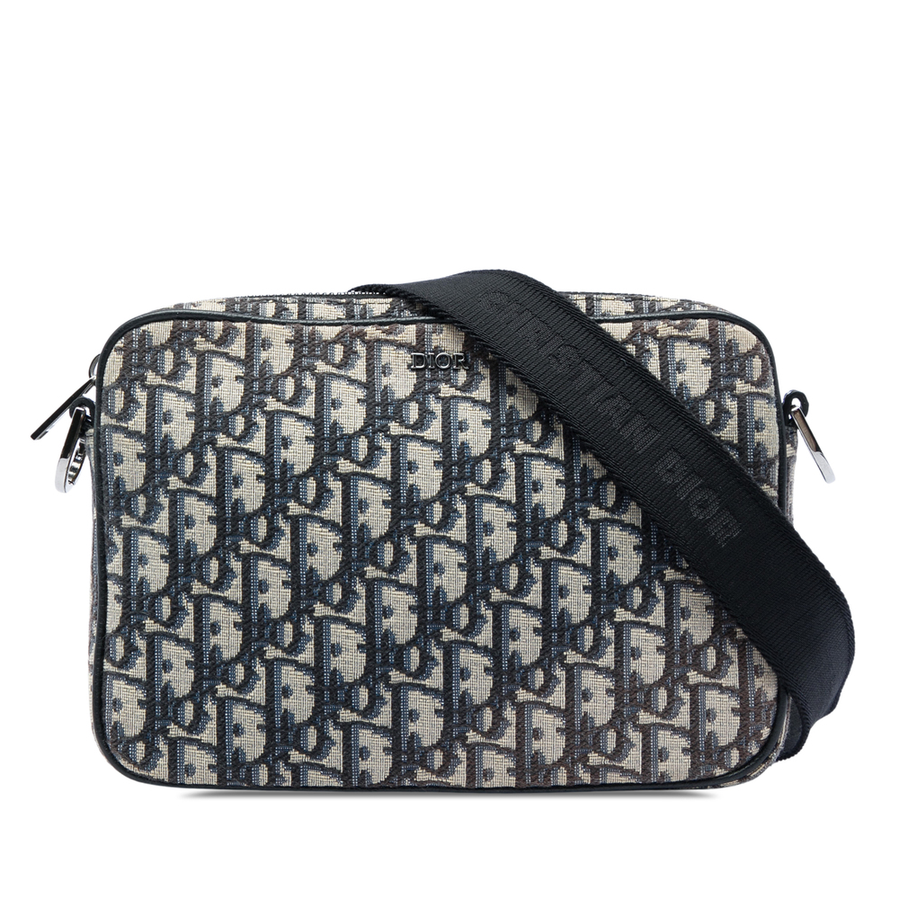 Pre-Loved Dior Oblique Canvas Saddle Triple Pouch